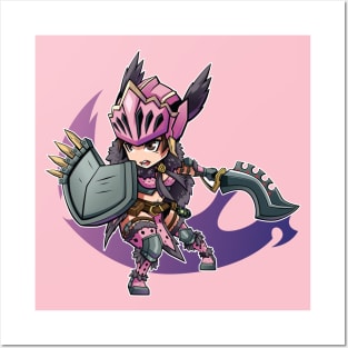 Monster Hunter World Chibi Sword and Shield Posters and Art